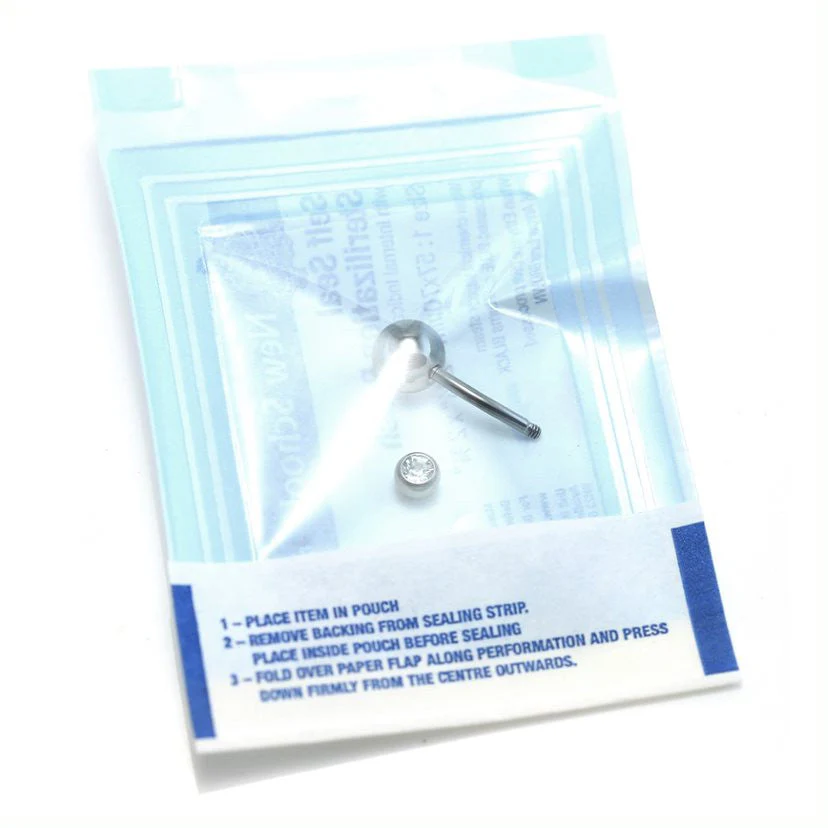 10x Sterile Titanium Internal Thread Double Jewelled Navels 1.6-12
