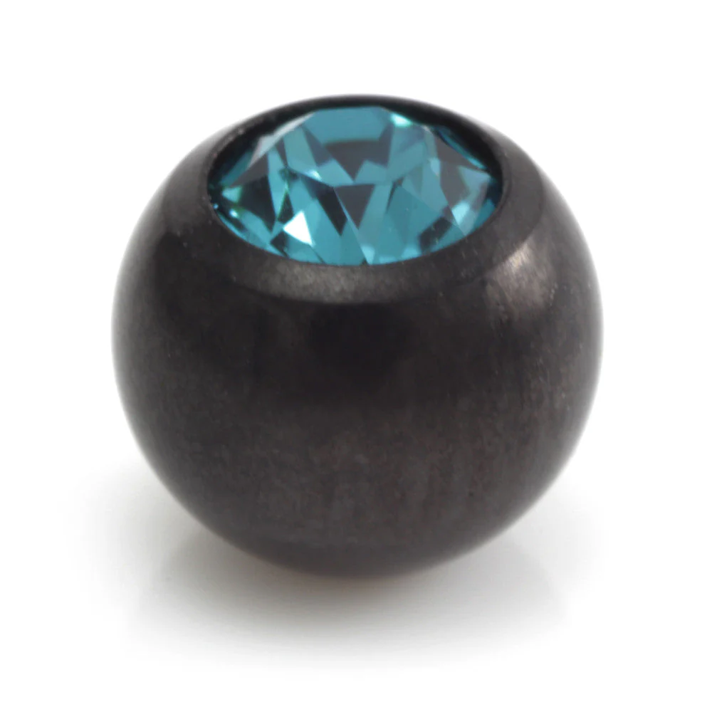 Evil Black Titanium External Thread Gem Ball - Image 10