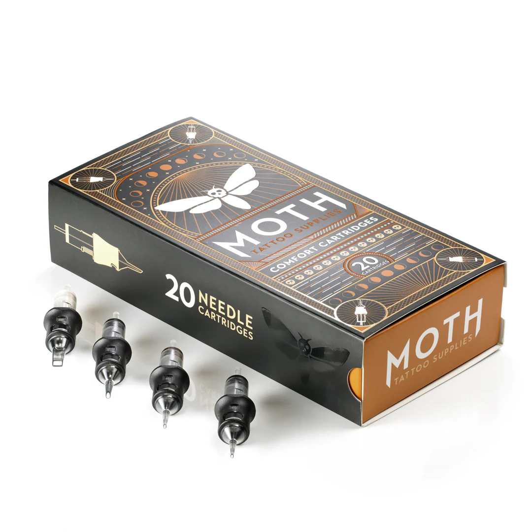 Moth Comfort Cartridges - Round Liner Long Taper 0.2mm (Bugpin)
