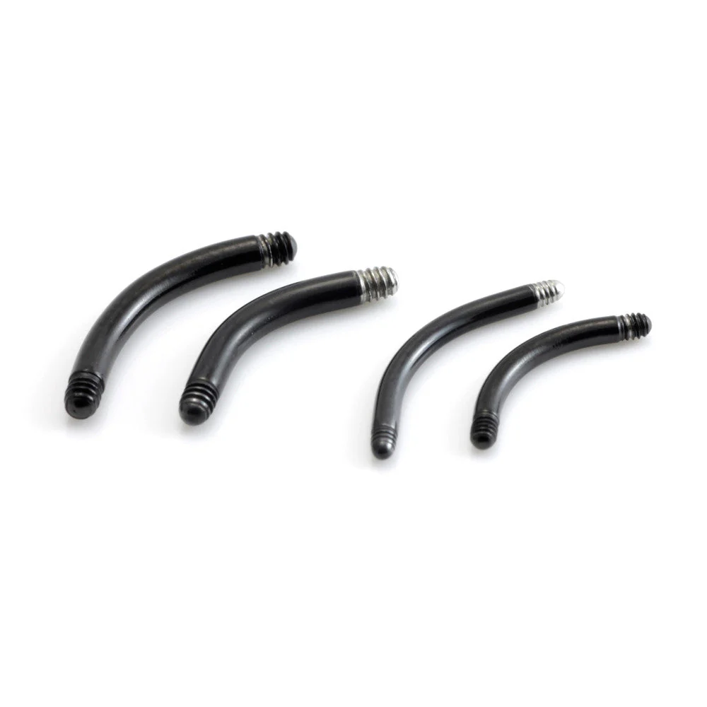 PVD Black Ti Curved Micro Bar Stem Only
