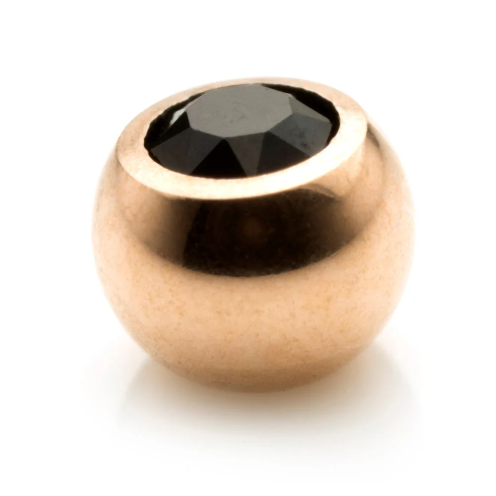 Rose Gold Steel Micro Gem Ball - Image 6