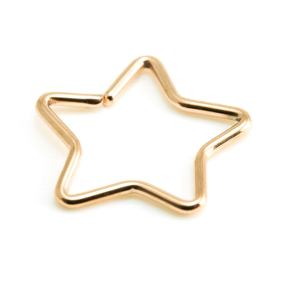Rose Gold Steel Star Rings