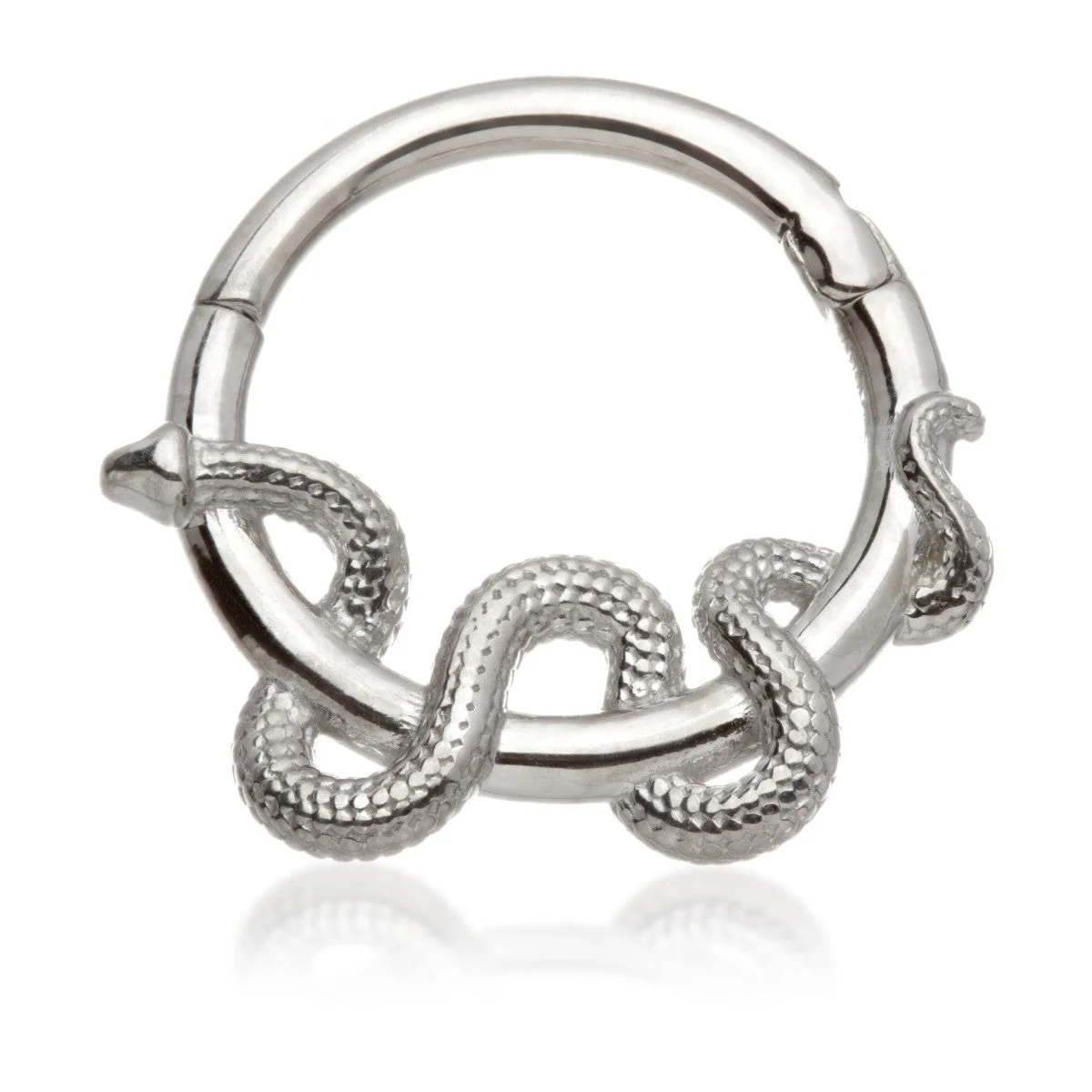 Solid Gold Snake Daith Septum Ring
