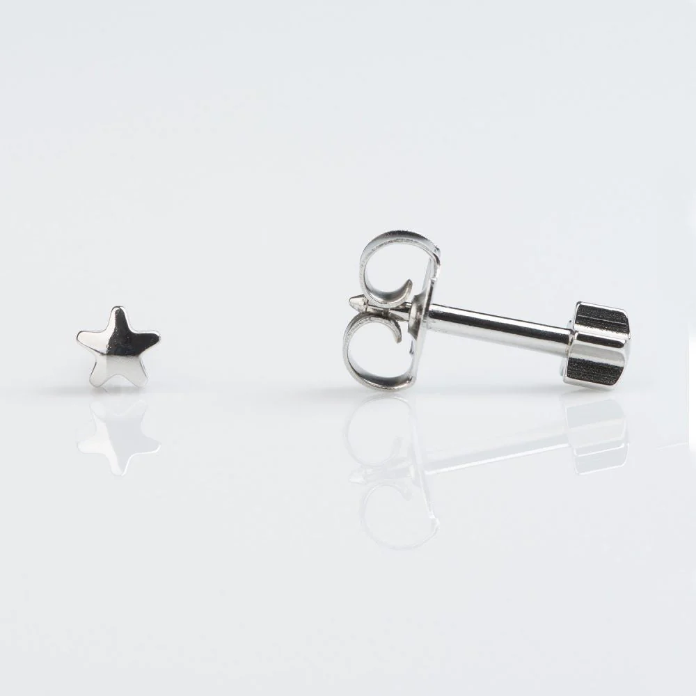 Studex Regular Stainless White Steel Star Studs - Pack of 12
