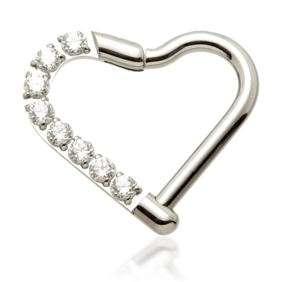 Ti Couture Half Pave Open Heart Shaped Ring-1.2-8-Right