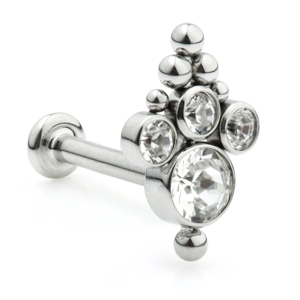 Ti Couture Internal Ti Labrets Caeli Gem Cluster- 1.2mm (0.8mm thread)