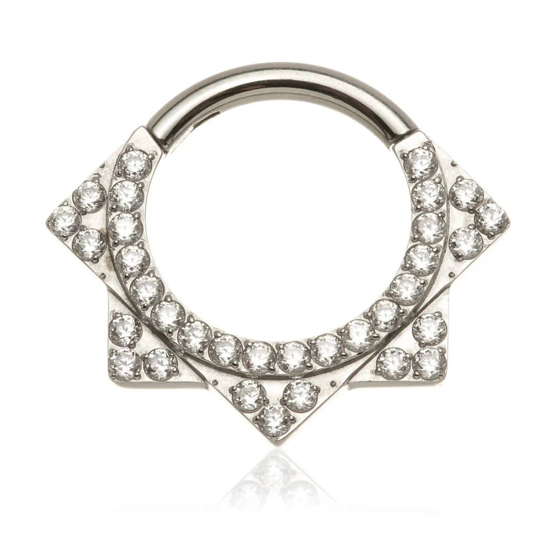 Ti Couture Jewelled Star Hinged Ring