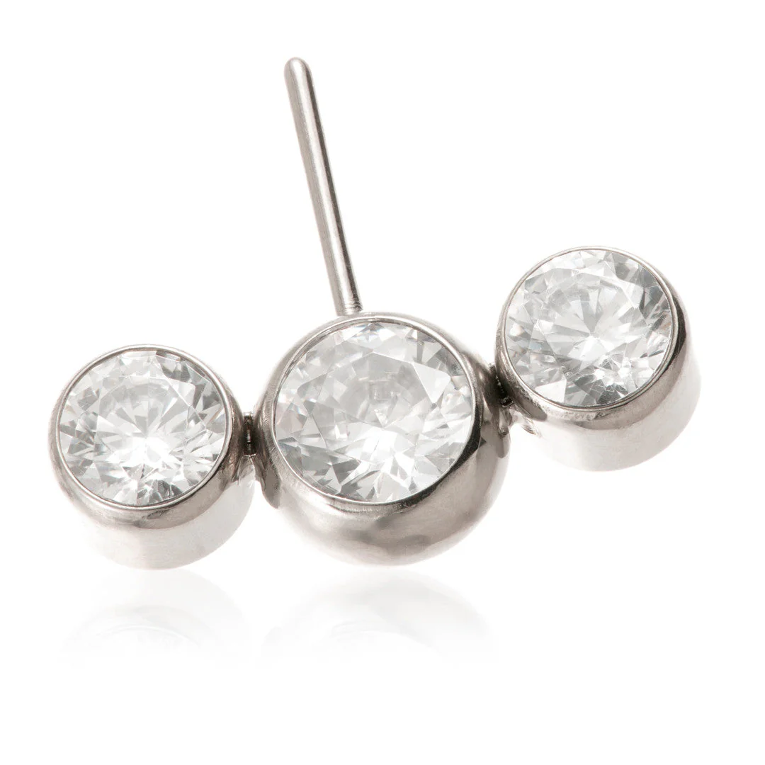 Ti Threadless Bezel Gem Forward Facing Attachment