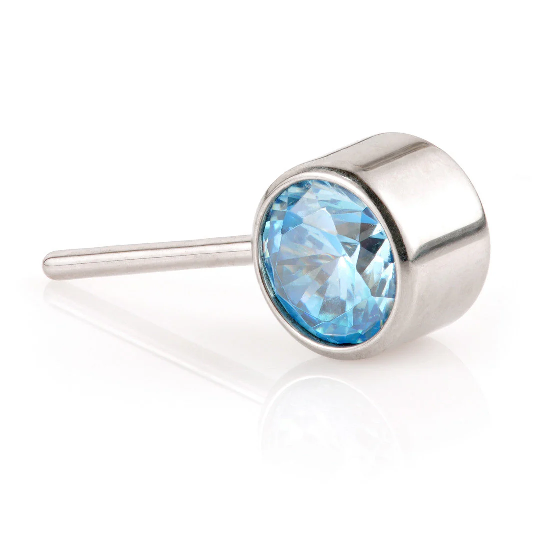 Ti Threadless Forward Facing Single Bezel-Set Attachment