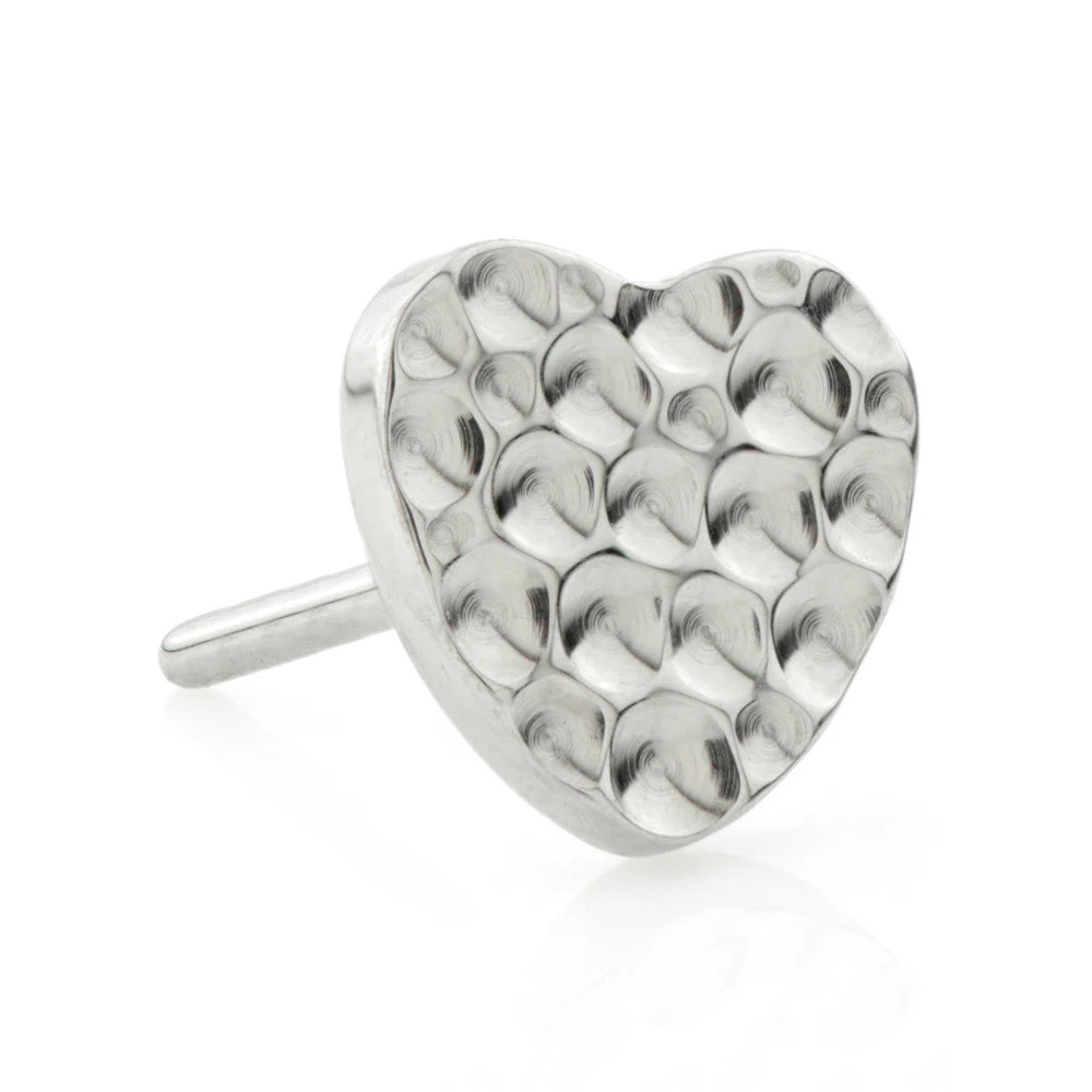 Ti Threadless Hammered Heart Disk Attachment
