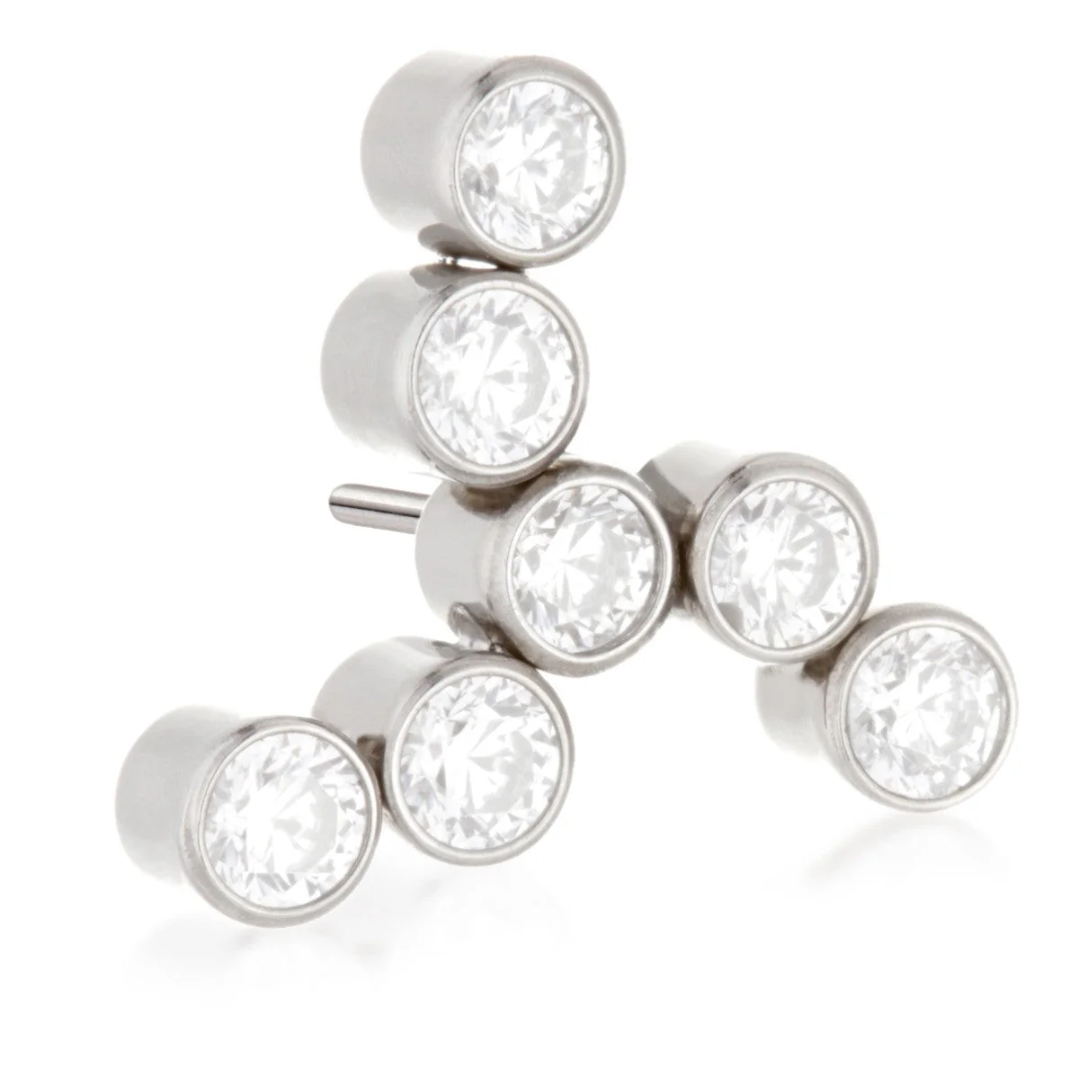 Ti Threadless Windmill Shaped Jewelled Bezel Set Attachment