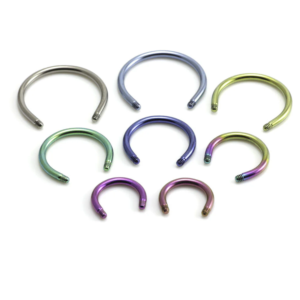 Titanium External Thread Micro Circular Barbell Stem