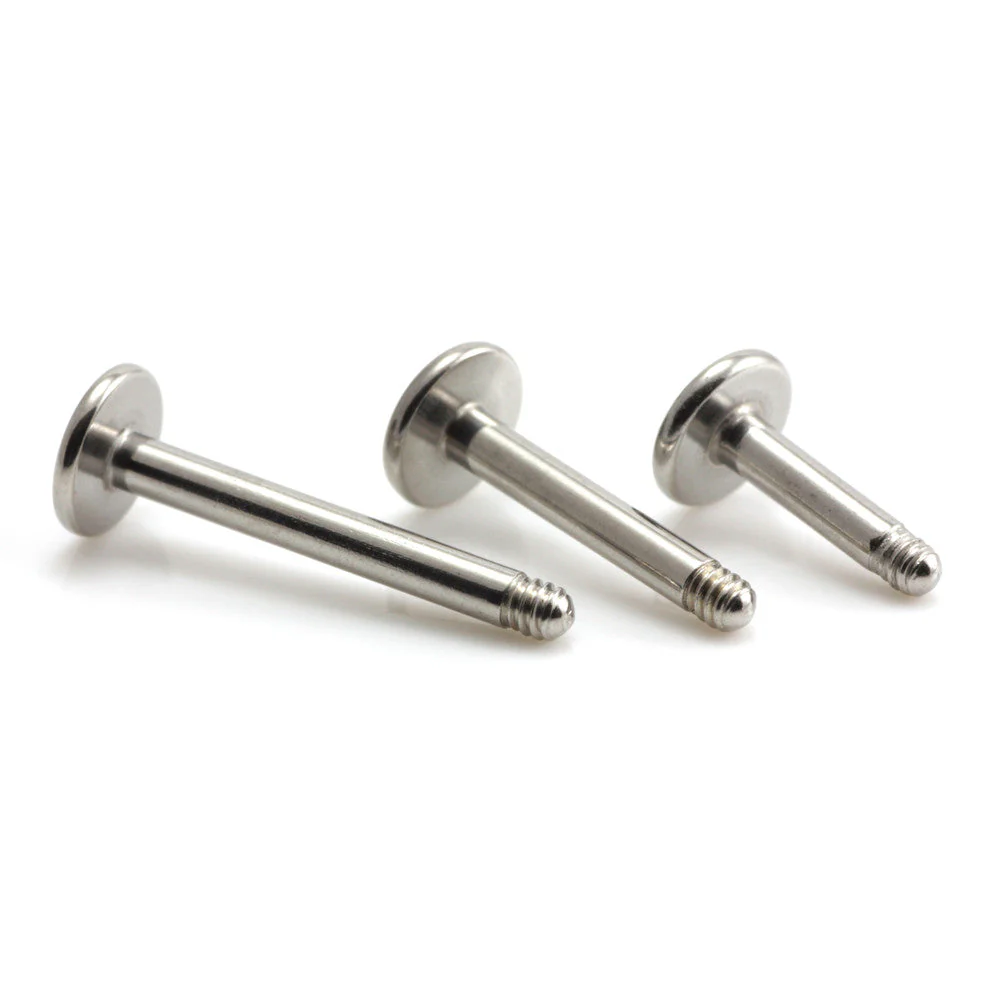 Titanium External Thread Micro Labret Stem - 1.2mm