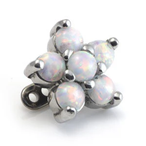 Titanium Internal Thread Anchor With Steel Opal Flower (5 Petals) - DA28BOP