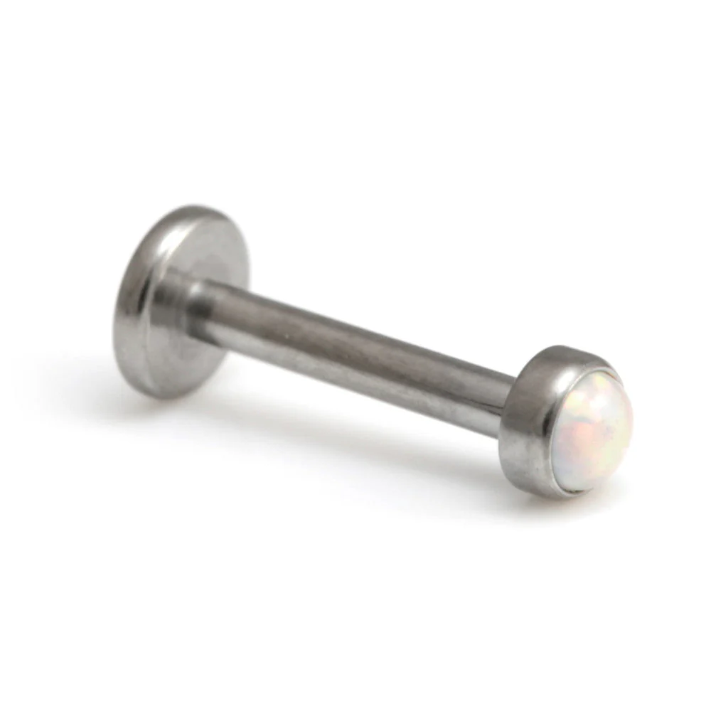 Titanium Internal Thread Opal Disk Micro Labret