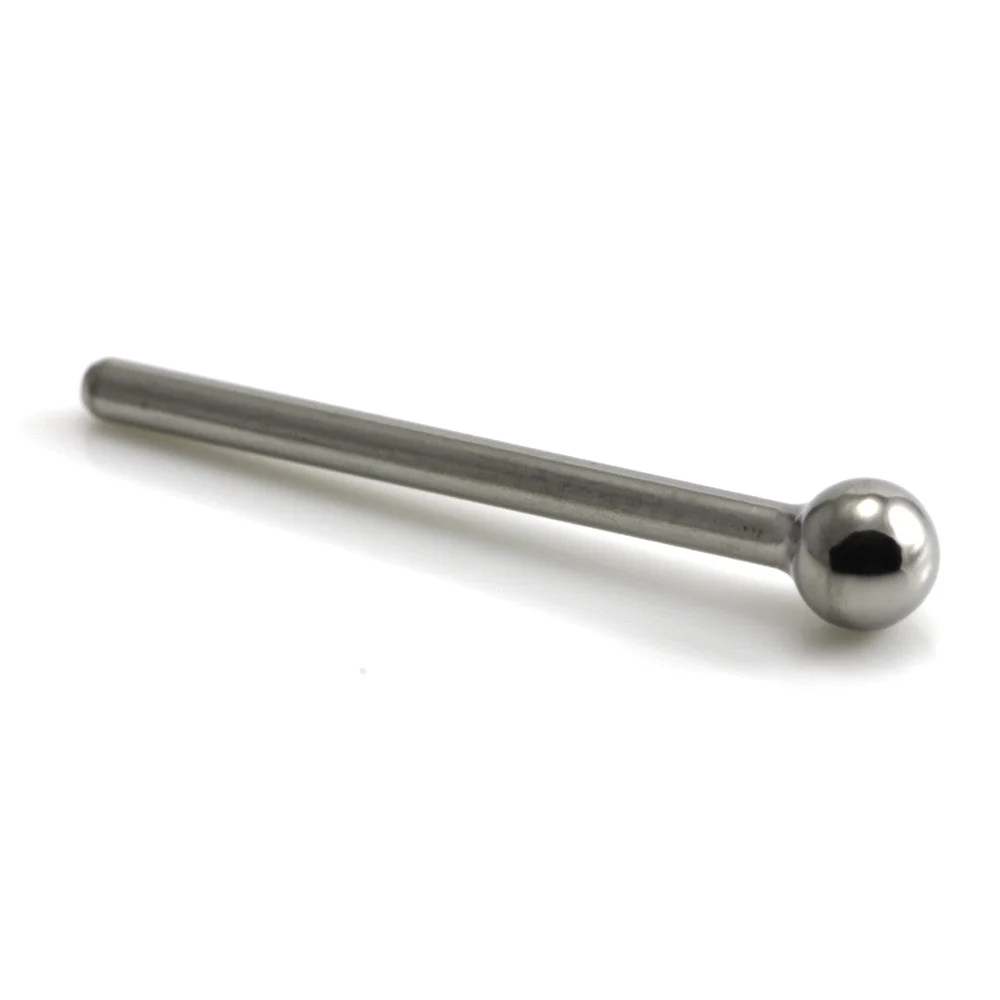 Titanium Straight Plain Nose Stud