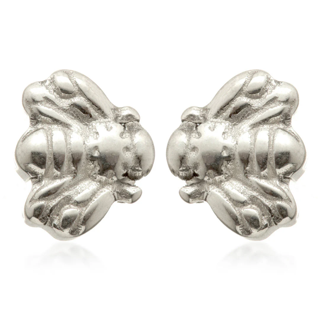 Titanium Threadless Stud Earrings with Bumblebee Attachment (Pair)