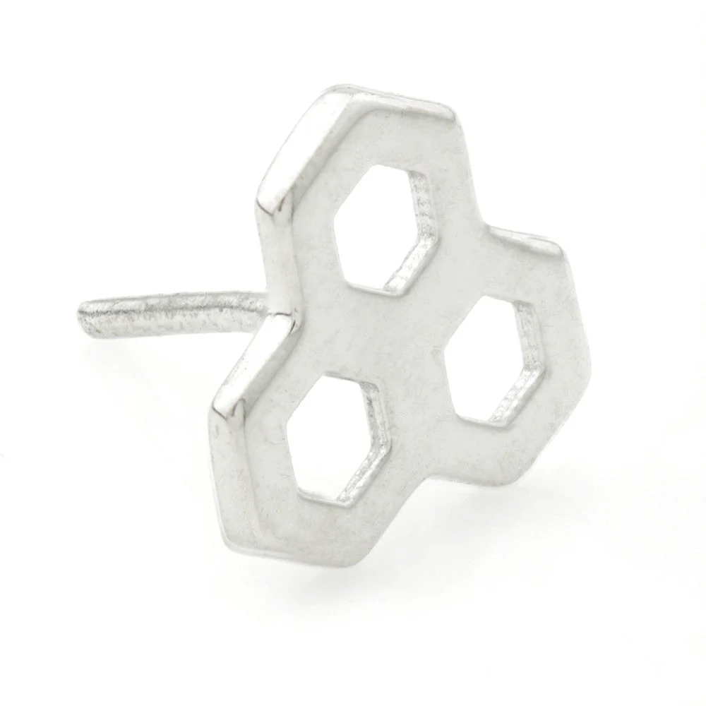 TL - 14ct Gold Honeycomb Threadless Attachment