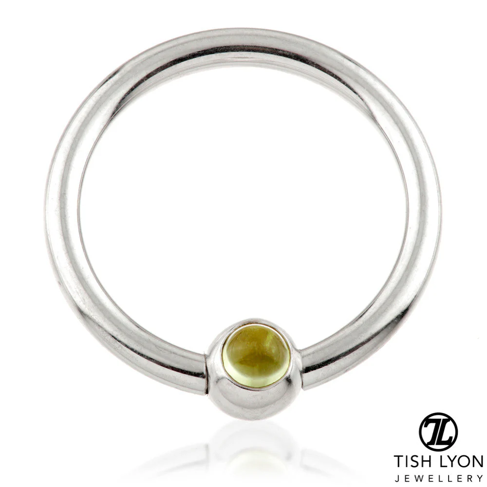 TL - 14ct Gold Peridot BCR - 1.6mm
