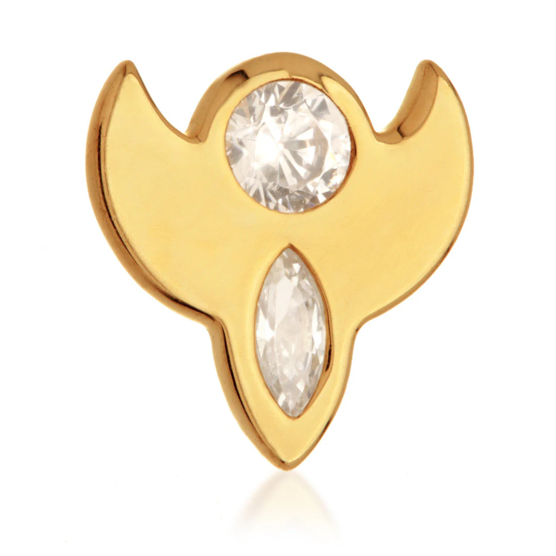 TL - 14ct Threadless Gold Snowflake Pin Attachment-Y