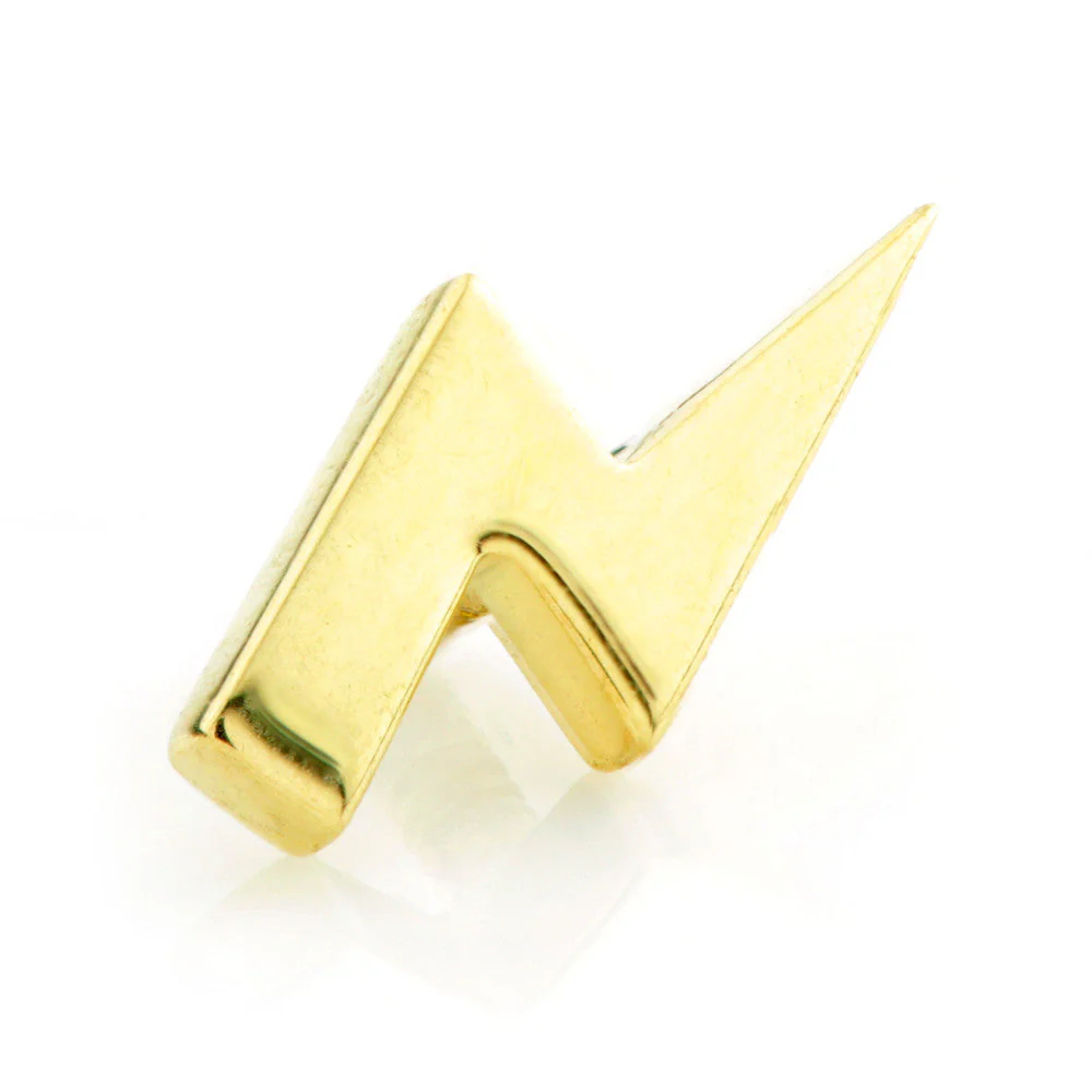 TL - 18ct Gold Lightning Bolt Internal Thread Attachment - Image 2