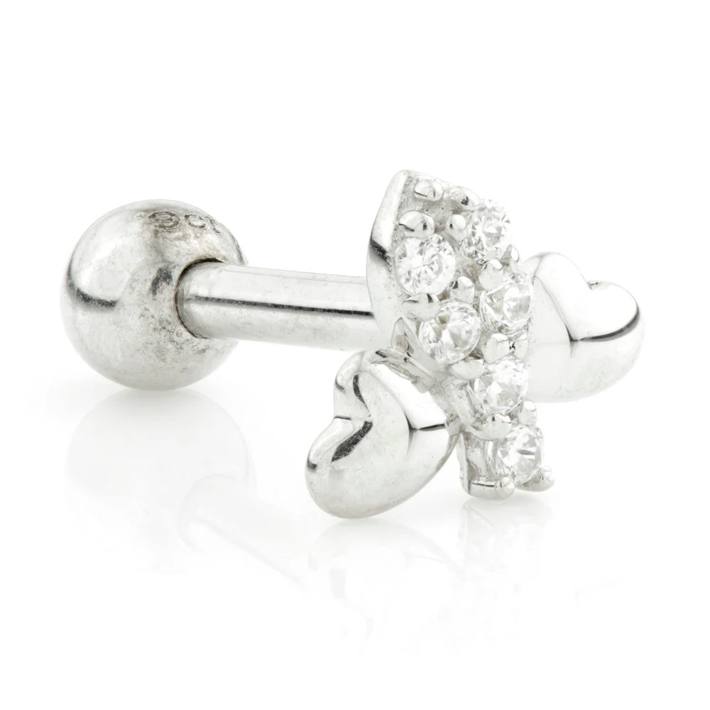 TL - 9 Carat Gold Jewelled Bee Cartilage Bar - Image 2