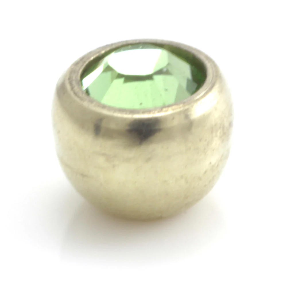 Zircon Gold Steel Gem Ball - Image 4
